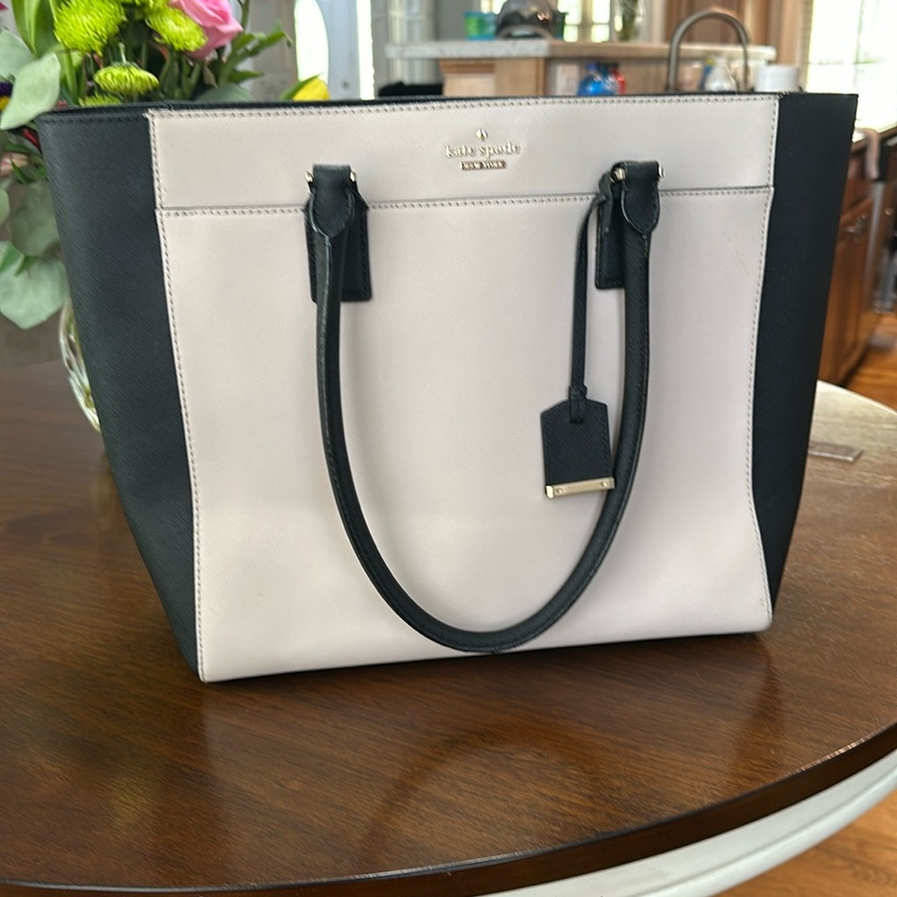kate ♠️ Leather Laptop Tote